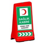 Sağlık Kabini Kırmızı Tabela