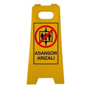 Katlanır Uyarı Levhası Asansör Arızalı