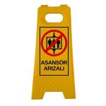 Asansör Arızalı Katlanır Uyarı Levhası